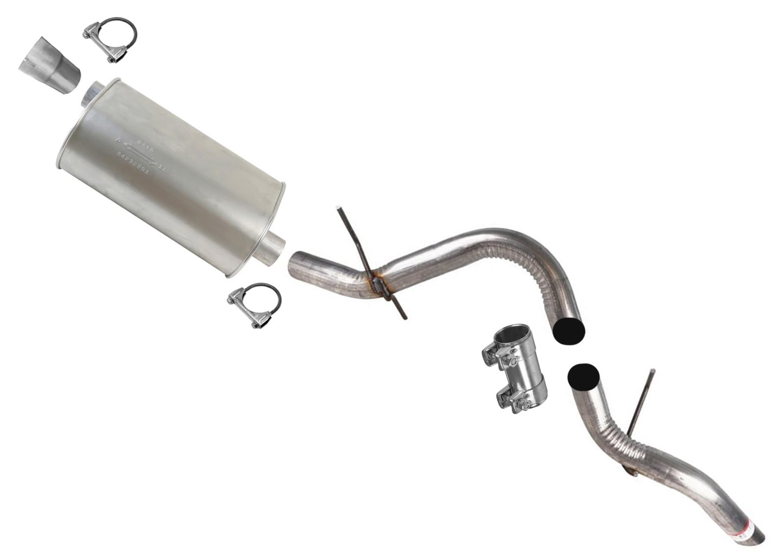 Weld On Muffler Tail Pipe for Chevrolet Silverado 2019 2020 2021 2022 2023 5.3L