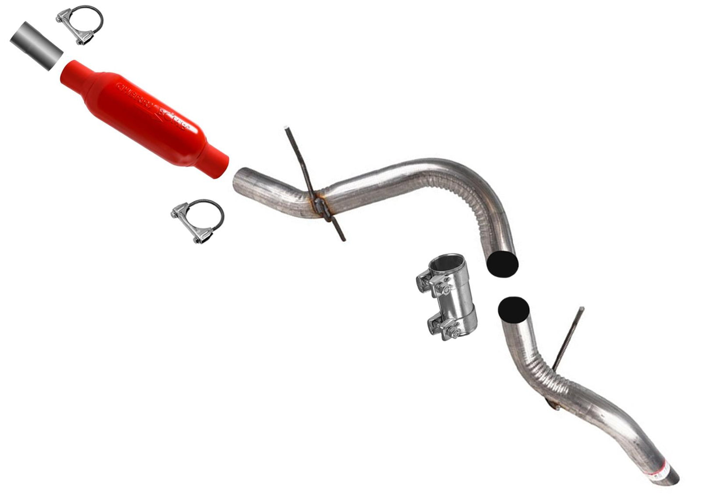 Weld On M80 Cherry Bomb Muffler Tail Pipe for Chevrolet Silverado 2019-2023 5.3L