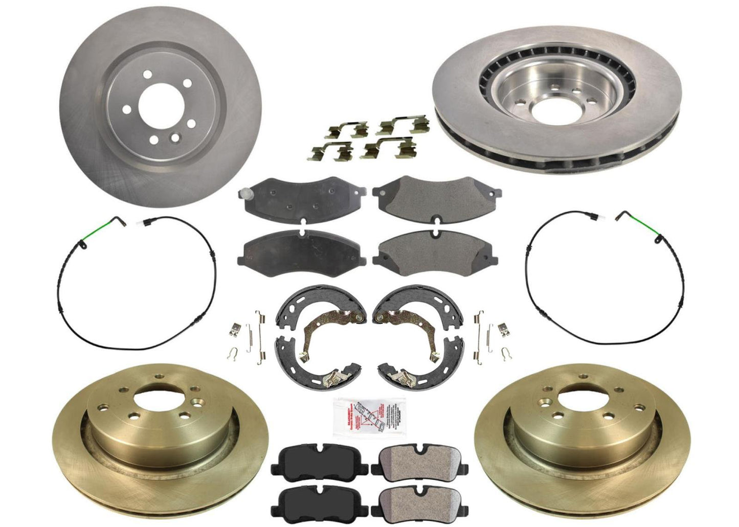 Premium Balanced Disc Brake Rotors Pads Sensors for Land Rover LR4 2010-2016