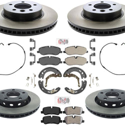 F&R High Carbon Brake Rotors Pads hardware for Land Rover LR3 2005-2007 4.0L