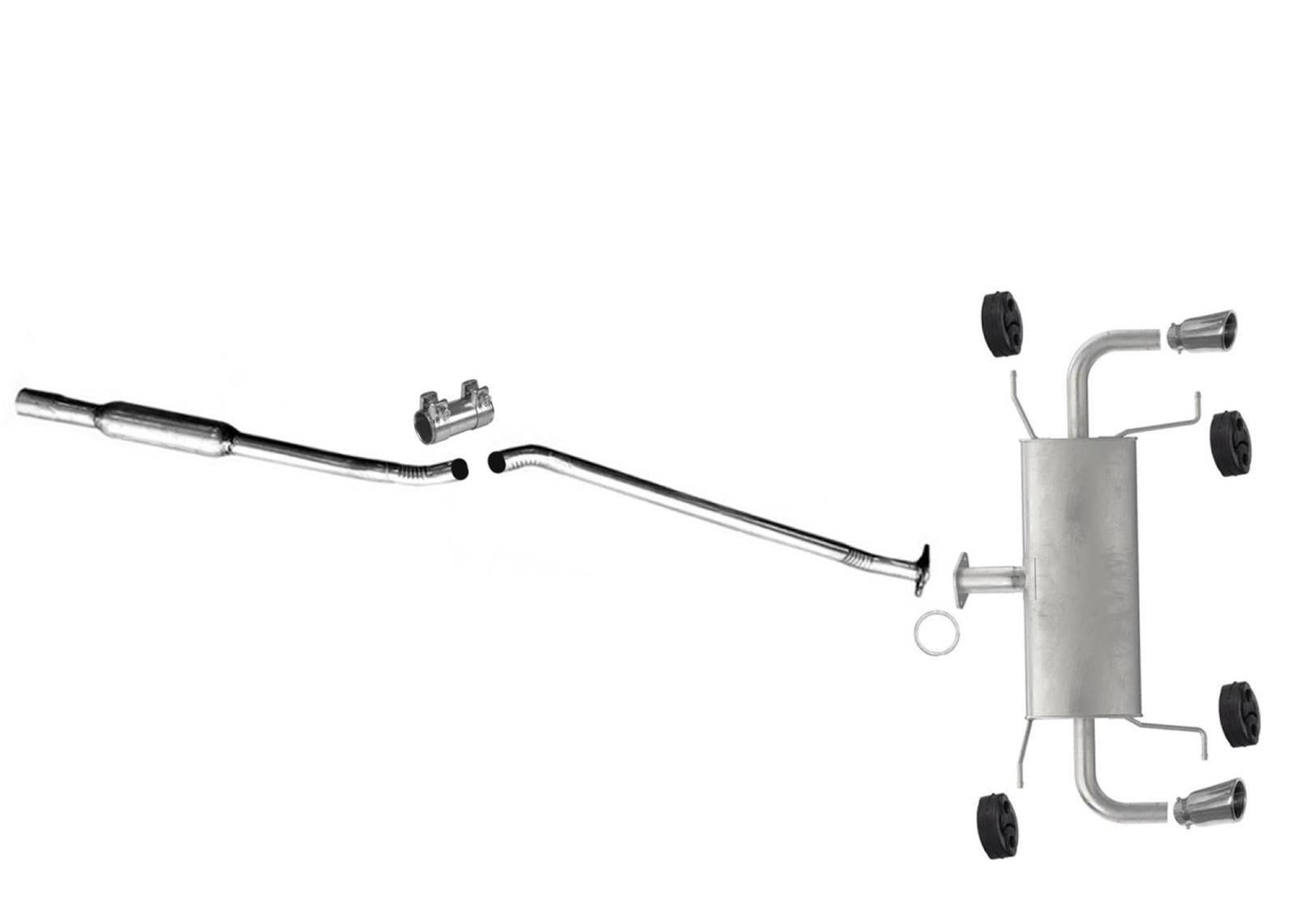 Tubo resonador del silenciador de escape soldado para Mazda 6 2014-2017, puntas cromadas de 2,5 L