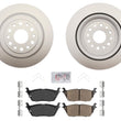 Rear Coated Disc Brake Rotors & Brake Pads W/ Hardware For 2019-2024 RAM 1500