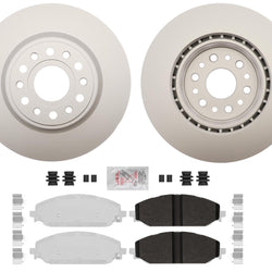 Front Coated Disc Brake Rotors & Galvanized Brake Pads For RAM 1500 2019-2024