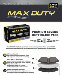 Fleet Duty Front & Rear Galvanized Brake Pads Hardware For RAM 1500 2019-2024