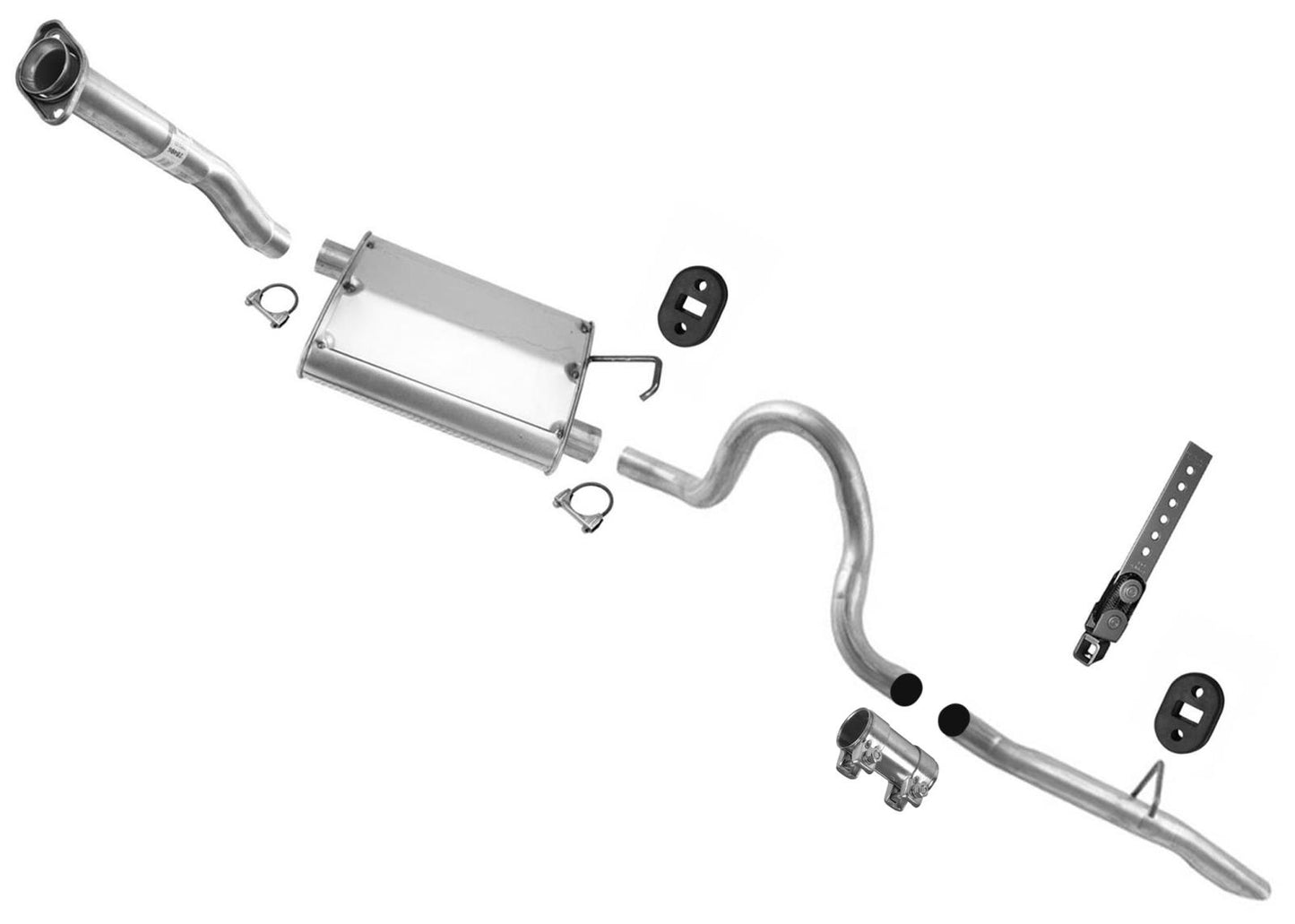 For Mustang 3.8L 1994-1998 OE Style Muffler exhaust system Flang Clamp Made USA