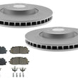 Front Coated Disc Brake Rotors & Brake Pads for Audi Q5 PHEV 20-23 350MM