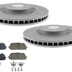 Front Coated Disc Brake Rotors & Brake Pads for Audi Q5 PHEV 20-23 350MM
