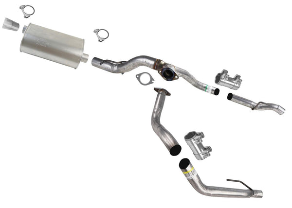 Weld On Muffler Dual Tail Pipe for Chevrolet Silverado 2019 2021 2022 2023 5.3L