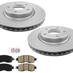 Rotores de freno de disco delantero y pastillas de cerámica 3 piezas para Nissan Altima 13-18 sedán de 4 puertas