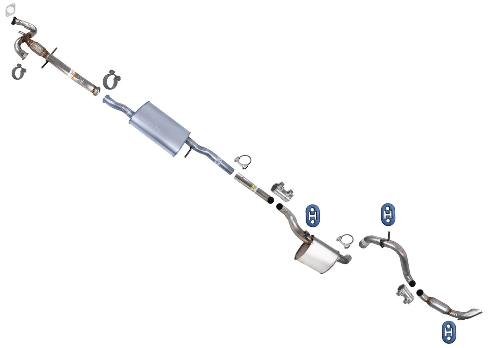 Muffler Flex Pipe Resonator Exhaust System for Chrysler Pacifica 2017 2020 2021