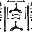 Front Struts Lower Control Arms Tie Rods & Links For Honda Civic 2012-2015 Coupe