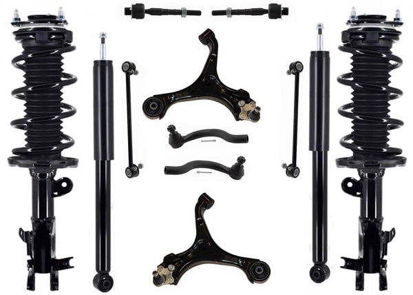 Front Struts Lower Control Arms Tie Rods & Links For Honda Civic 2012-2015 Coupe