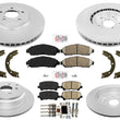 Front & Rear Brake Rotors & Ceramic Brake Pads For Honda Pilot 2012 13 2014 2015