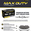 Front & Rear Coated Brake Rotors Max Duty Brake Pads For RAM 1500 Classic 19-24