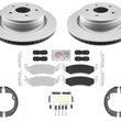 Rear Coated Brake Rotors Max Duty Brake Pads & Shoes For RAM 1500 Classic 19-24