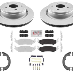 Rear Coated Brake Rotors Max Duty Brake Pads & Shoes For RAM 1500 Classic 19-24