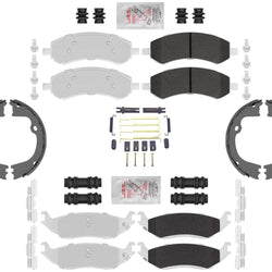 Front & Rear Max Duty Brake Brake Pads & Shoes For RAM 1500 Classic 2019-2024
