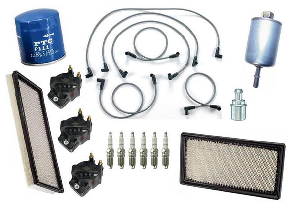 for 95-99 Camaro V6 3.8L Spark Plug Wire Set Plugs Air Gas Oil Filter Coils 15pc