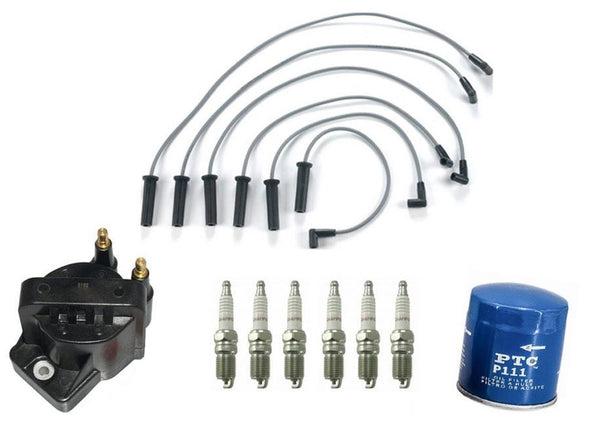 Ignition Coils Spark Plug Wire Set + Plugs For 97-99 Chevy Malibu 3.1L