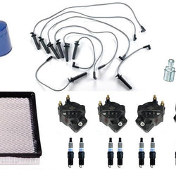 Platinum Spark Plug Ignition Wire Set Air Oil Filter PCV Coils for 98-99 Deville