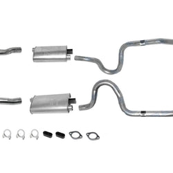 Dual Muffler Exhaust System Dual Tail Pipes for Ford Mustang GT 1987-1993 5.0L