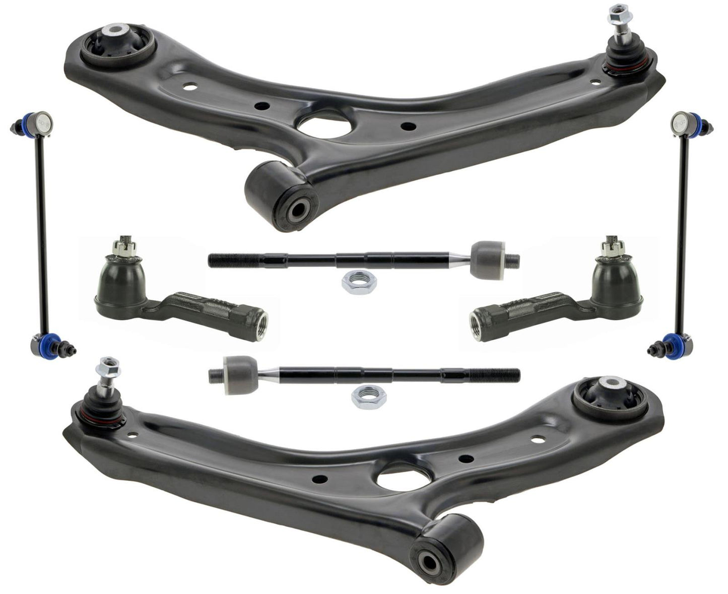 Lower Arms W/ Ball Joints Tie Rods & Links For Hyundai Elantra 2.0L 2021-2025