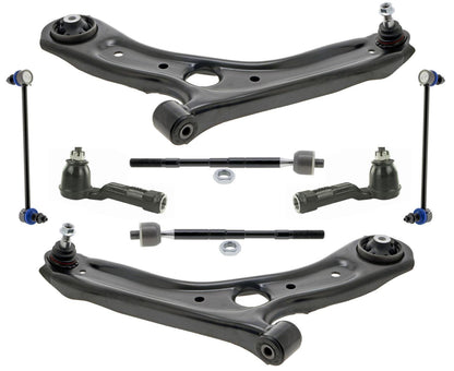 Lower Arms W/ Ball Joints Tie Rods & Links For Hyundai Elantra 2.0L 2021-2025