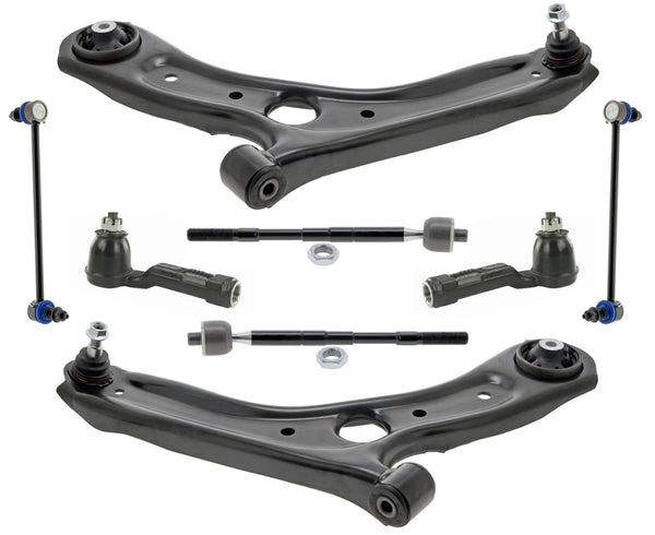 Lower Arms W/ Ball Joints Tie Rods & Links For Hyundai Elantra 2.0L 2021-2024