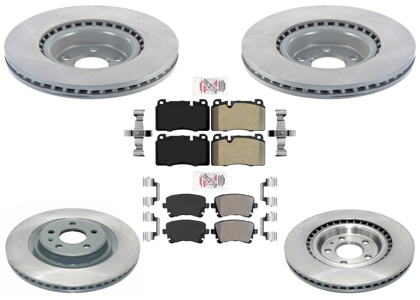F&R Coated Front Disc Brake Rotors Pads For Audi Q5 2013-2017 with 345MM Rotors