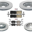 F&R Coated Front Disc Brake Rotors Pads For Audi Q5 2013-2017 with 345MM Rotors