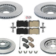 F&R Coated Disc Brake Rotors Pads For Porsche Macan 2015-2020 w/ 345MM Rotors