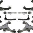 Front Upper Lower Control Arms Tie Rods & Links For Nissan Frontier 2021-2025