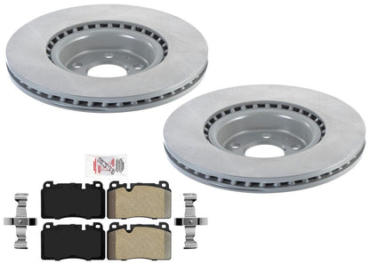 Front Coated Front Disc Brake Rotors Pads For Audi Q5 2013 2017 w/ 345MM Rotors