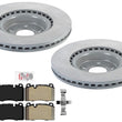 Front Coated Front Disc Brake Rotors Pads For Audi Q5 2013 2017 w/ 345MM Rotors