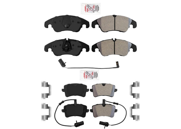Front & Rear Disc Brake Pads Set For Audi A6 2014 2015 with 345MM Rotors