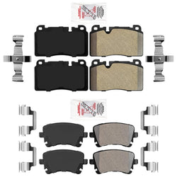 Front & Rear Disc Brake Pads Set For Audi Q5 2013 2017 with 345MM Rotors