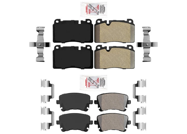 Front & Rear Disc Brake Pads Set For Audi Q5 2013 2017 with 345MM Rotors
