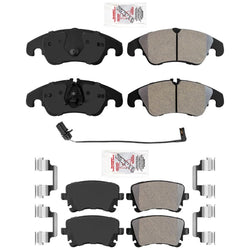 Front & Rear Disc Brake Pads Set For Audi S4 2012-2016 with 345MM Rotors