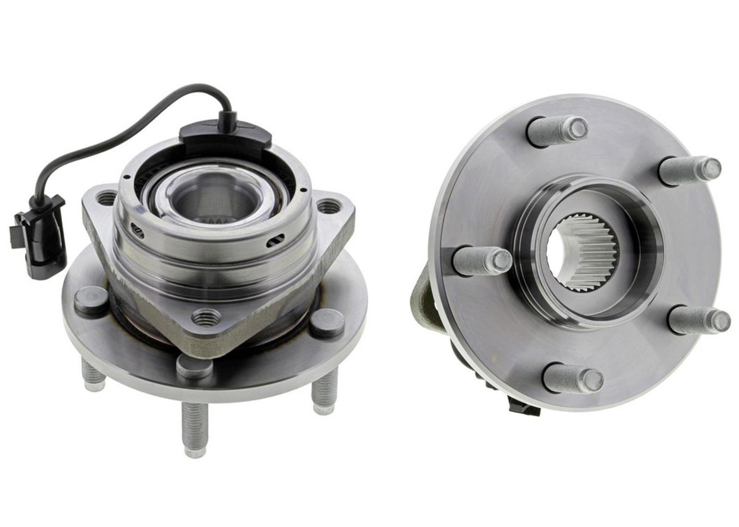 2 Ft Wheel Hub Bearings for Chevrolet Malibu 2004-12 W/ 4 Wheel Anti-Lock Brakes