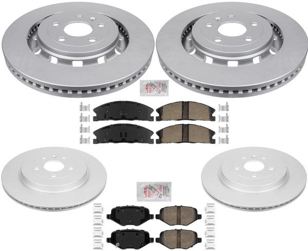 Front & Rear Coated Rotors & Ceramic Pads For Explorer 2013-2019 Police Package