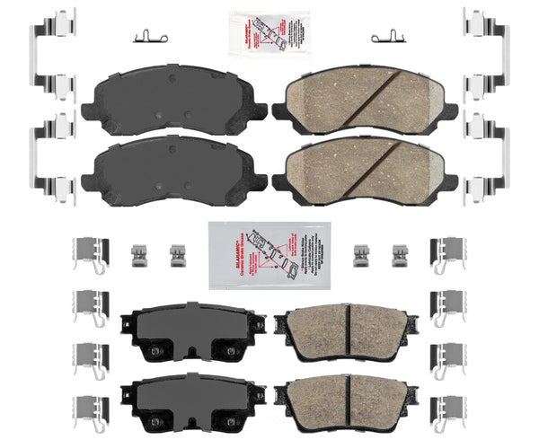 Front & Rear Brake Pads For Mitsubishi Outlander 2017-2021 W/ Electric Parking