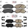 Front & Rear Brake Pads For Mitsubishi Outlander 2013-2021 W/ Manual Parking