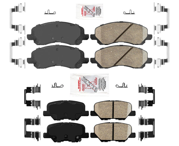 Front & Rear Brake Pads For Mitsubishi Outlander 2013-2021 W/ Manual Parking