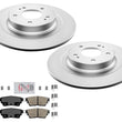 Rear Coated Rotors & Pads For Outlander 2017-2021 W/ Electric Parking Brake