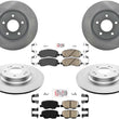 Front & Rear Coated Rotors & Pads For Outlander 17-21 W/ Manual Parking Brake