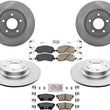 Front & Rear Coated Rotors & Pads For Outlander 17-21 W/ Electric Parking Brake