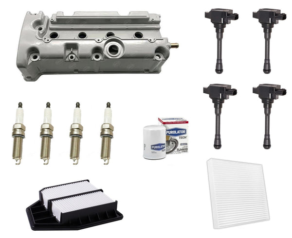Engine Valve Cover Ignition Coils Tune Up Kit For Honda Accord 2.4L 2008-2012