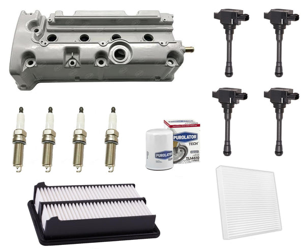 Engine Valve Cover Ignition Coils Tune Up Kit For Honda Civic 2.4L 2012-2015