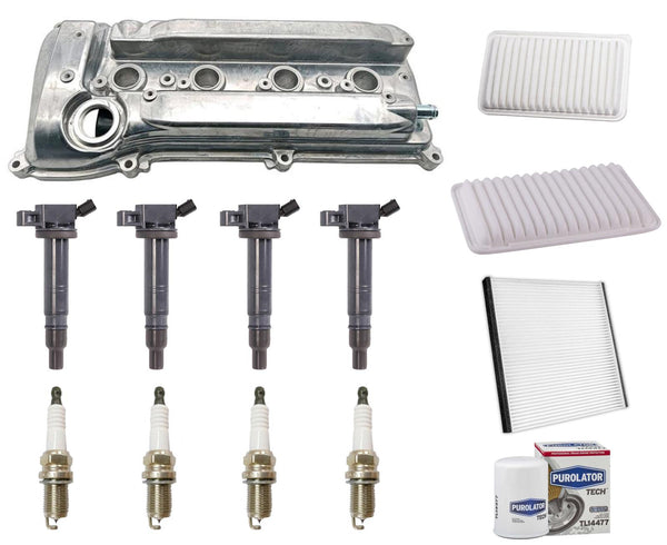 Engine Valve Cover Ignition Coils Tune Up Kit For Toyota Camry 2.4L 2007-2009