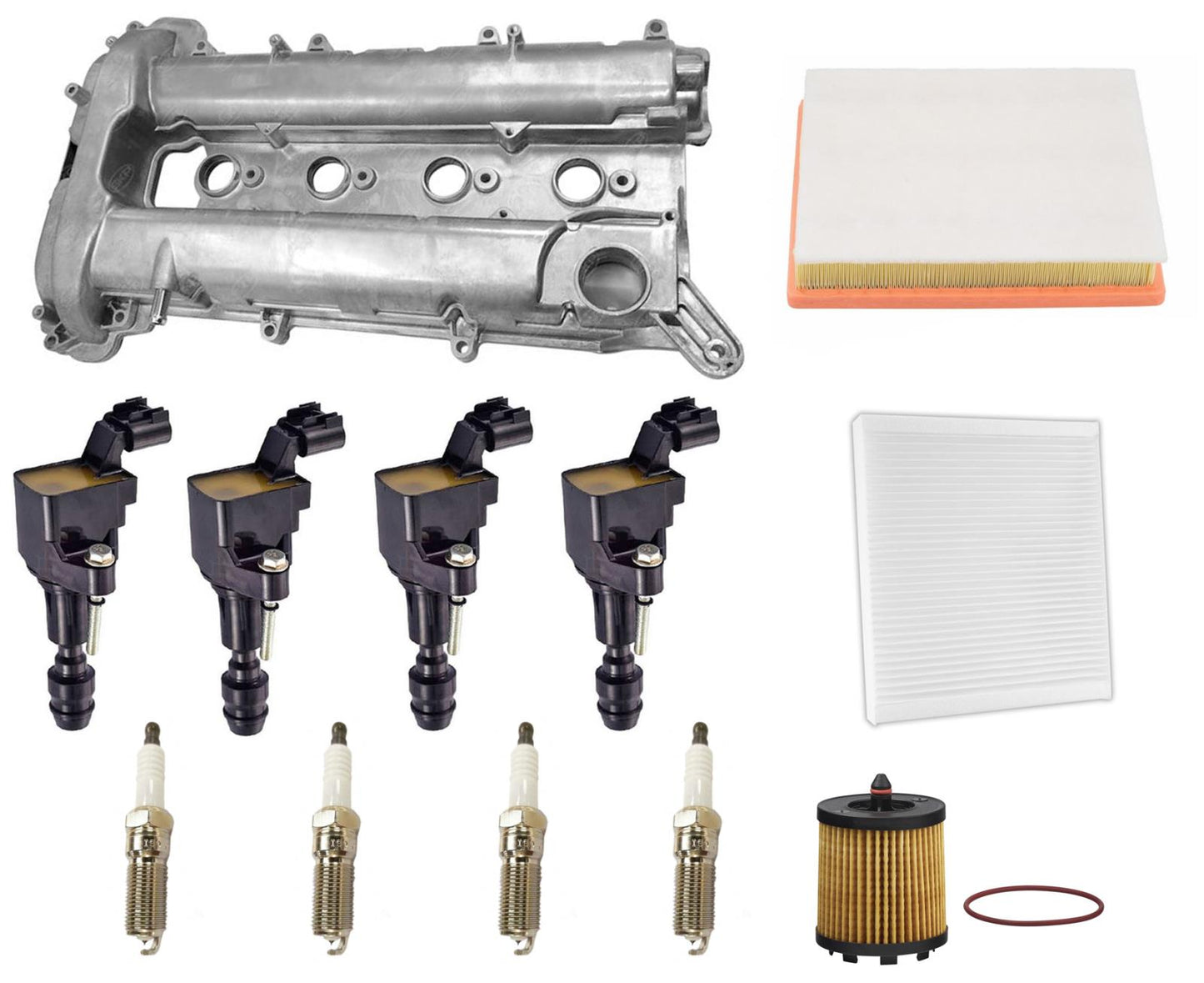 Engine Valve Cover Ignition Coils Tune Up Kit For Buick Lacrosse 2.4L 2010-2016
